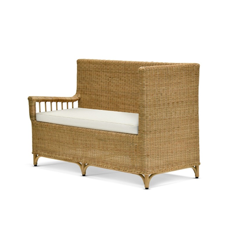 Custom Natural Rattan Banquette
