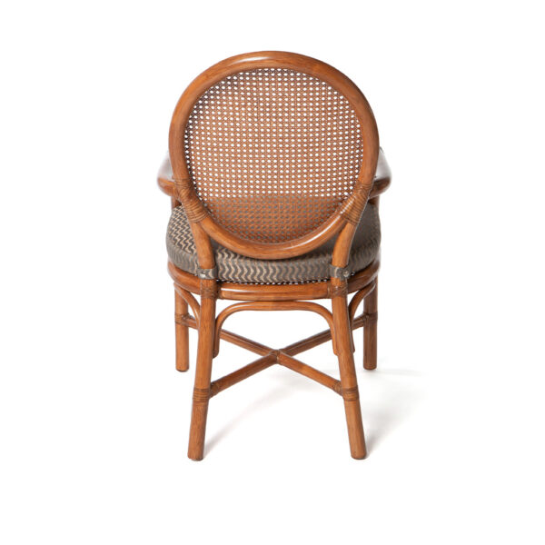 1738Rattan Oval Back Arm Chair