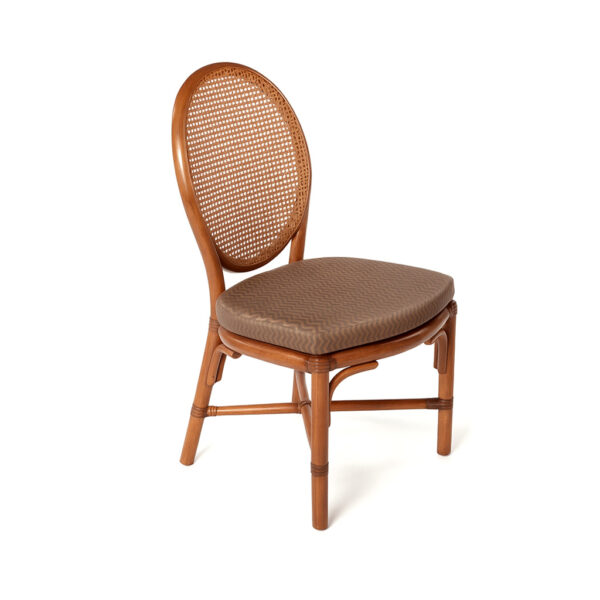 Rattan Oval Back Side Chair